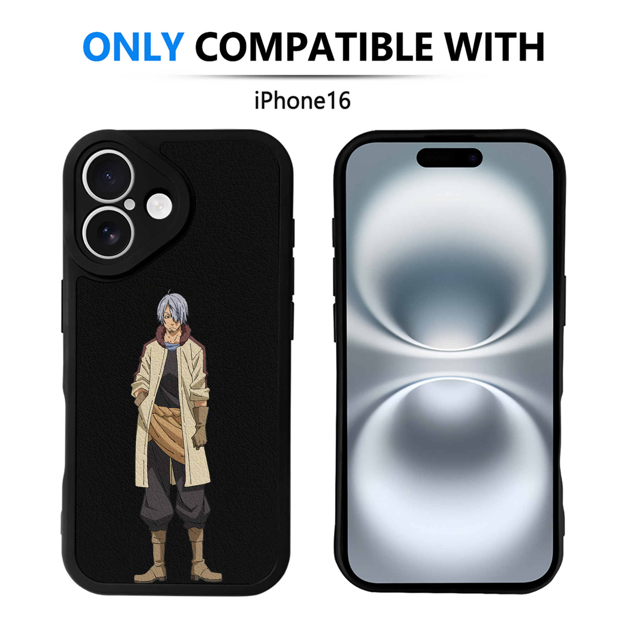 （画像用） 転スラ Regarding Reincarnated to Slime 【iPhone 16シリーズ対応】シリコンスマホケース（レザー調） 材質：シリコン
